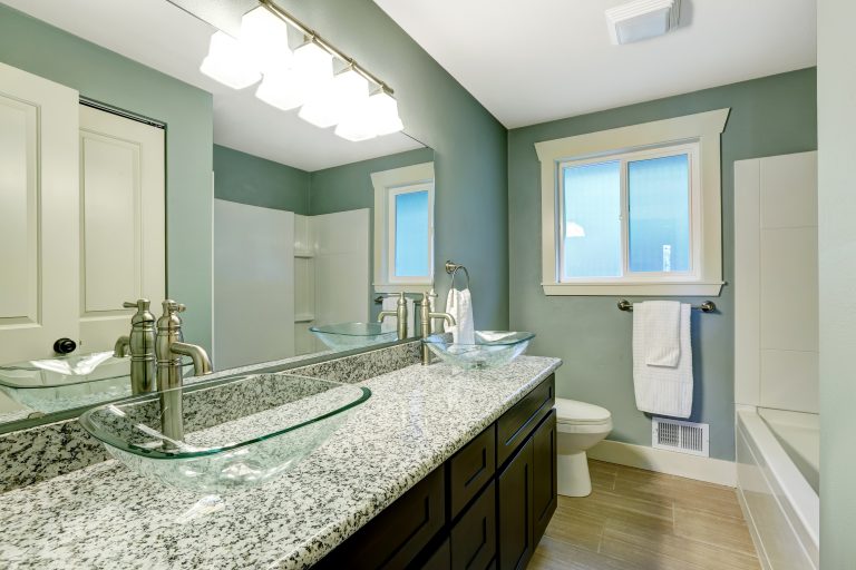 Modern,Bathroom,Interior,With,Window.,View,Of,Wooden,Vanity,Cabinet